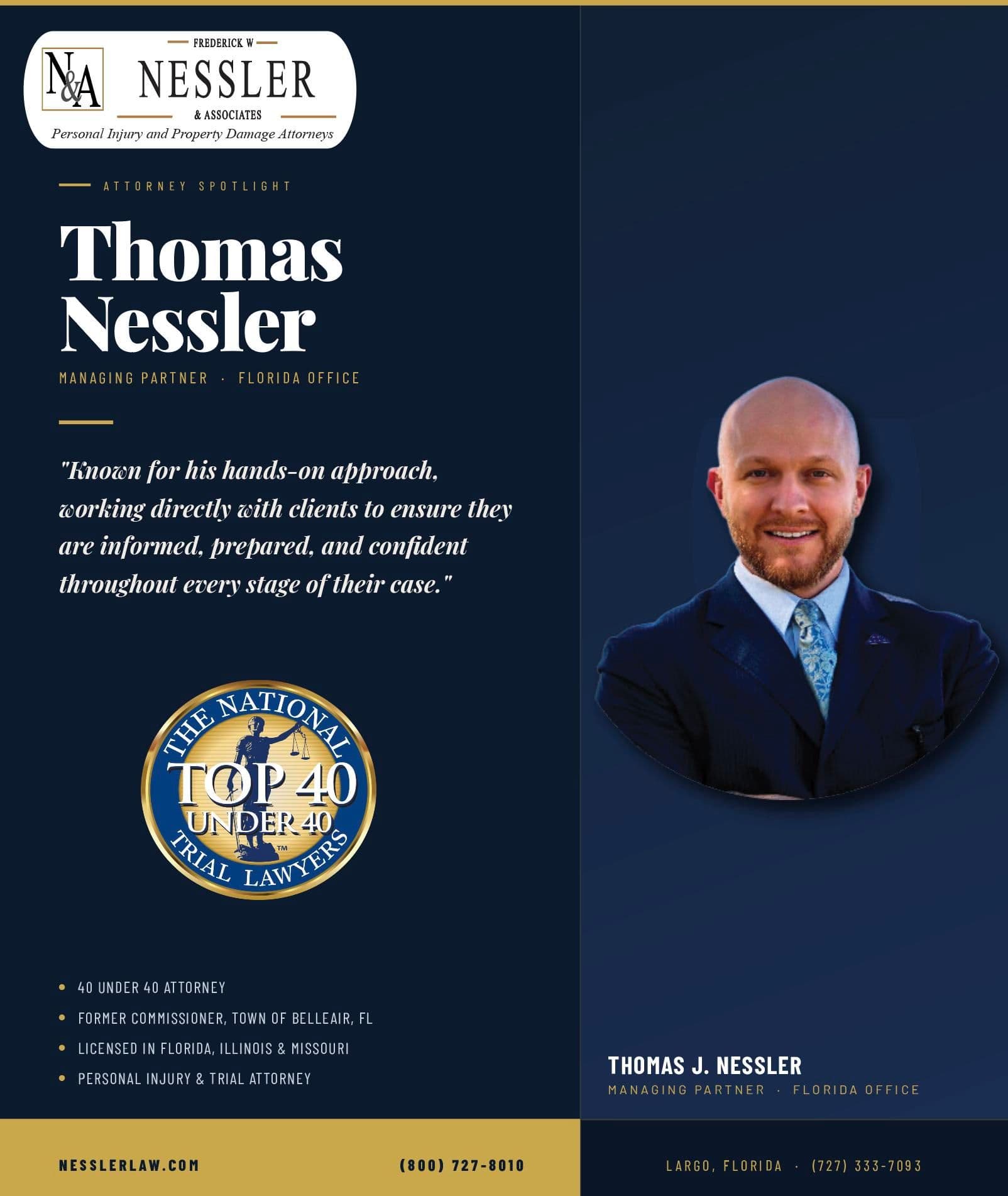 Thomas J. Nessler Named to National Trial Lawyers Top 40 Under 40